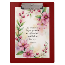 Romans 12:12 Custom Bible Verse Klembord