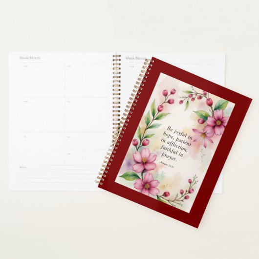Romans 12:12 Custom Bible Verse Planner (Display)