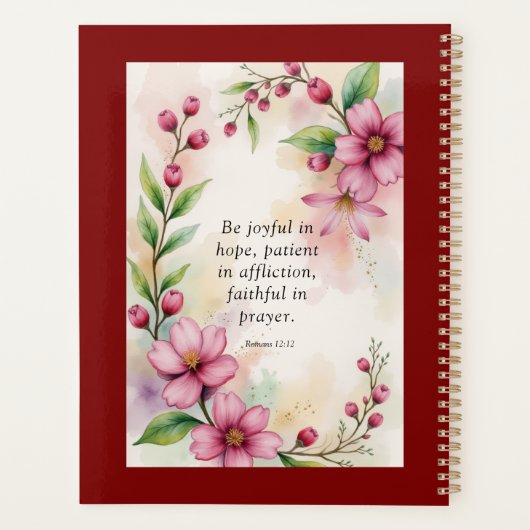 Romans 12:12 Custom Bible Verse Planner (Achterkant)
