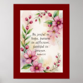 Romans 12:12 Custom Bible Verse Poster (Voorkant)