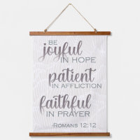 Romans 12:12 Wall Art, 26 x 36 inch verticaal, één