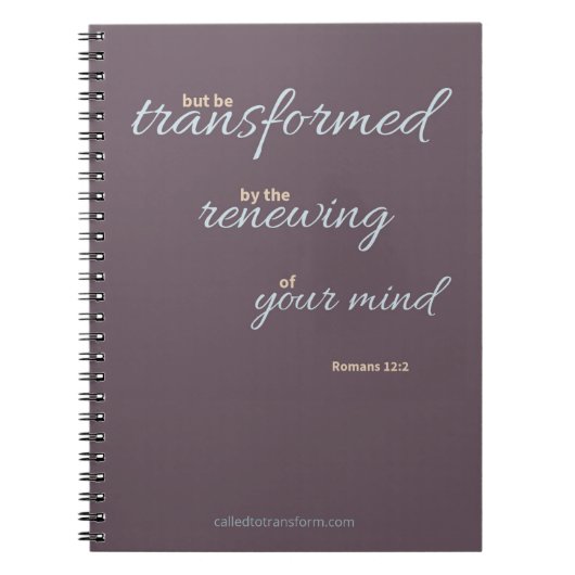 Romans 12:2 Notebook Notitieboek (Voorkant)