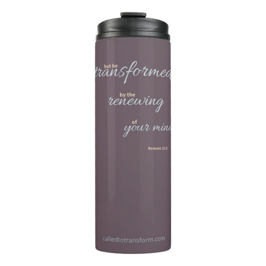 Romans 12:2 Tumbler Thermosbeker (Voorkant)