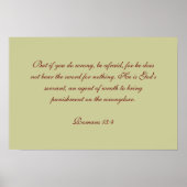 Romans 13:4 poster (Voorkant)