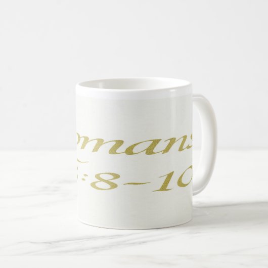 Romans 13:8-10: Bible Verse Mug Koffiemok (Voorkant rechts)