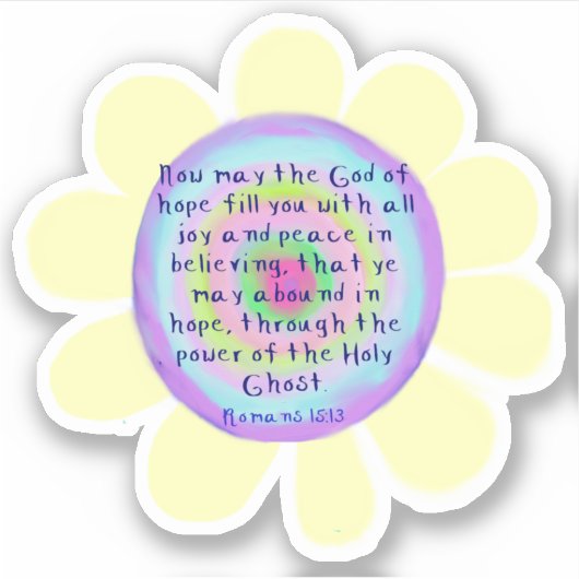 Romans 15:13 Eigen vinylStickers Sticker (Voorkant)