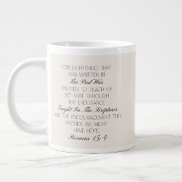 Romans 15:4 Hope Bible Verse Mug Grote Koffiekop