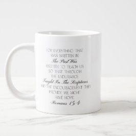 Romans 15:4 Hope Bible Verse Mug Grote Koffiekop