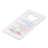 Romans 15 bijbelvormig ontwerp creditkaart flessenopener (Voorkant Gekanteld)