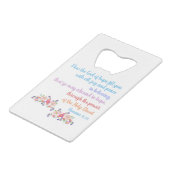 Romans 15 bijbelvormig ontwerp creditkaart flessenopener (Voorkant Gekanteld)