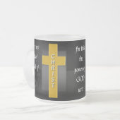 Romans 1:16a bijbelkoffie-Mok Matglas Koffiemok (Voorkant links)