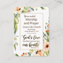 Romans 5:5 God's Love Church Event Flyer Floral