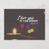 Romans 5:8 - Liefde naar uw donkerste Briefkaart (Voorkant)