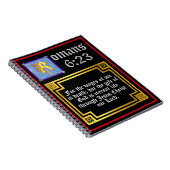 Romans 623 Gold Letter Eternal Life Bible Verse Notitieboek (Rechterzijde)