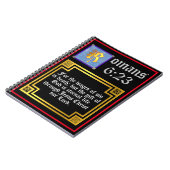 Romans 623 Gold Letter Eternal Life Bible Verse Notitieboek (Linkerzijde)