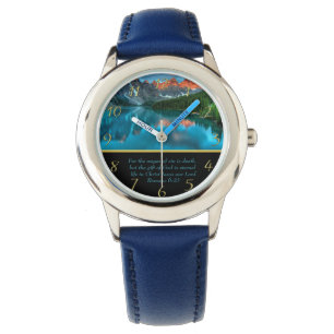 Romans 6:23 bergmeer  goud horloge