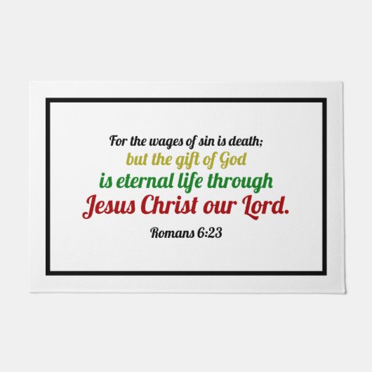 Romans 6 Bijbel Verse Doormat Deurmat (Voorkant)