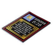 Romans 828 Gold Illuminated Letter KJV Bijbelversi Notitieboek (Linkerzijde)