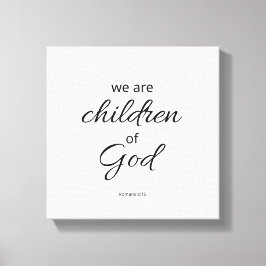 Romans 8:16 Zwart en Wit Canvas Print 