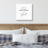 Romans 8:16 Zwart en Wit Canvas Print  (Insitu (Slaapkamer))