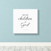 Romans 8:16 Zwart en Wit Canvas Print  (Insitu (Houten vloer))