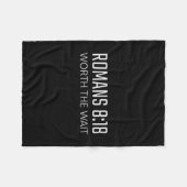 Romans 8_18 - Worth The Wait Bible Religious Verse Fleece Deken (Voorkant (Horizontaal))