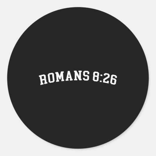 Romans 8_26  ronde sticker (Voorkant)