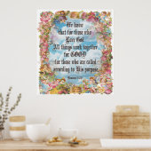 Romans 8:28 - All things good... Poster (Keuken)