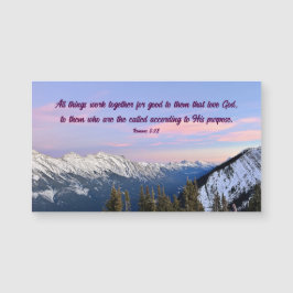 Romans 8:28 Bergzonsondergang Fotografie Magneet