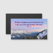 Romans 8:28 Bergzonsondergang Fotografie Magneet (Voorkant / Achterkant)