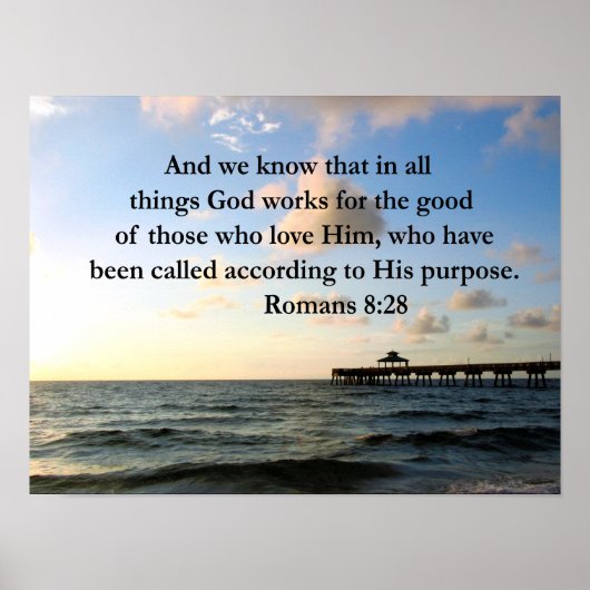 ROMANS 8:28 BIBLE POSTER (Voorkant)