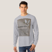 Romans 8:28 Bible Verse Mens Long Sleeve Tee Shirt (Voorkant volledig)