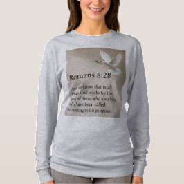 Romans 8:28 Bijbelvers Dames Lange Mouwen T-shirt