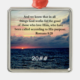 ROMANS 8:28 FAITH METALEN ORNAMENT