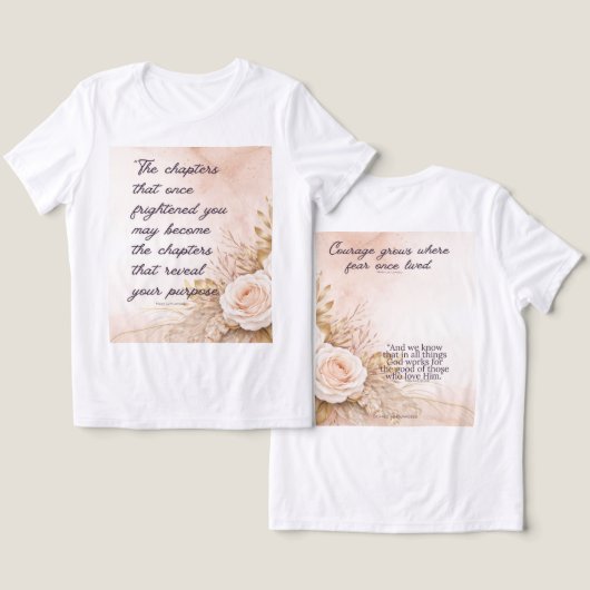Romans 8:28 Faith Tri-Blend Shirt (Ontwerp Voorkant & Achterkant)