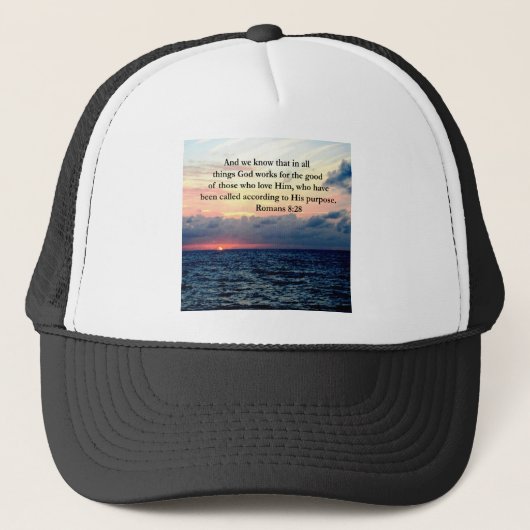 ROMANS 8:28 FAITH TRUCKER PET (Voorkant)