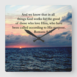 ROMANS 8:28 FAITH VIERKANTE KLOK