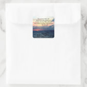 ROMANS 8:28 FAITH VIERKANTE STICKER (Tas)