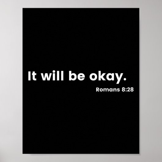 Romans 8_28 Motivational Christian Bible Verse Mes Poster (Voorkant)