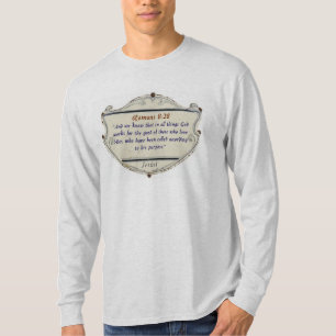 Romans 8:28 Schild Christelijk Heren T-shirt met l