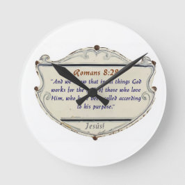 Romans 8:28 Schild Christelijke Wandklok