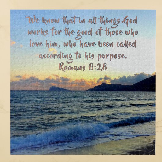 Romans 8:28 Soothing Bible Verse And Beach  Legpuzzel