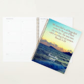 Romans 8:28 Soothing Sunset Christian Faith Planner (Display)