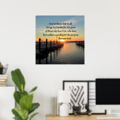 ROMANS 8:28 SUNSET FOTO-ONTWERP POSTER (Thuiskantoor)