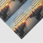 ROMANS 8:28 SUNSET FOTO-ONTWERP TISSUEPAPIER (Detail)