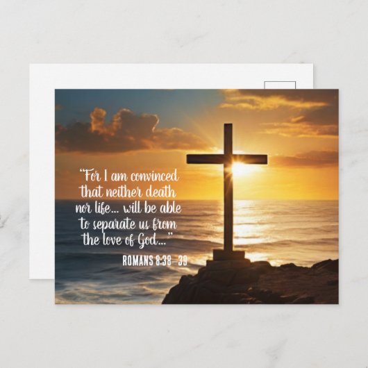 Romans 8:38–39 Scripture Postcard Briefkaart (Voorkant / Achterkant)