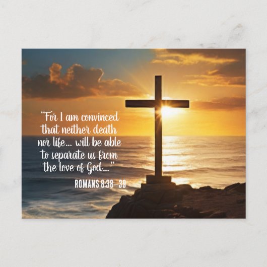 Romans 8:38–39 Scripture Postcard Briefkaart (Voorkant)