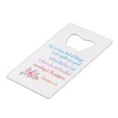 Romans 8 Bijbelversie Creditkaart Flessenopener (Achterkant Gekanteld)