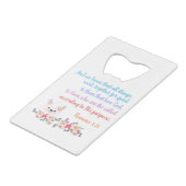 Romans 8 Bijbelversie Creditkaart Flessenopener (Achterkant Gekanteld)