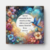 Romans Bijbelvers Inspirational Art Nouveau Pasen Fotoplaat (Voorkant)